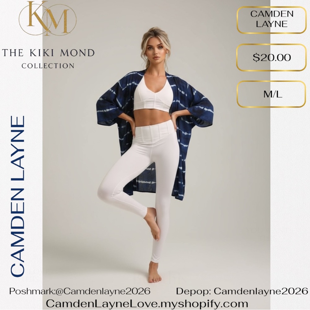Camden Layne Blue and White Tie Died Kimono